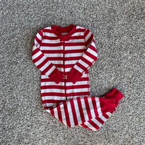Red and White Striped Kids One Piece